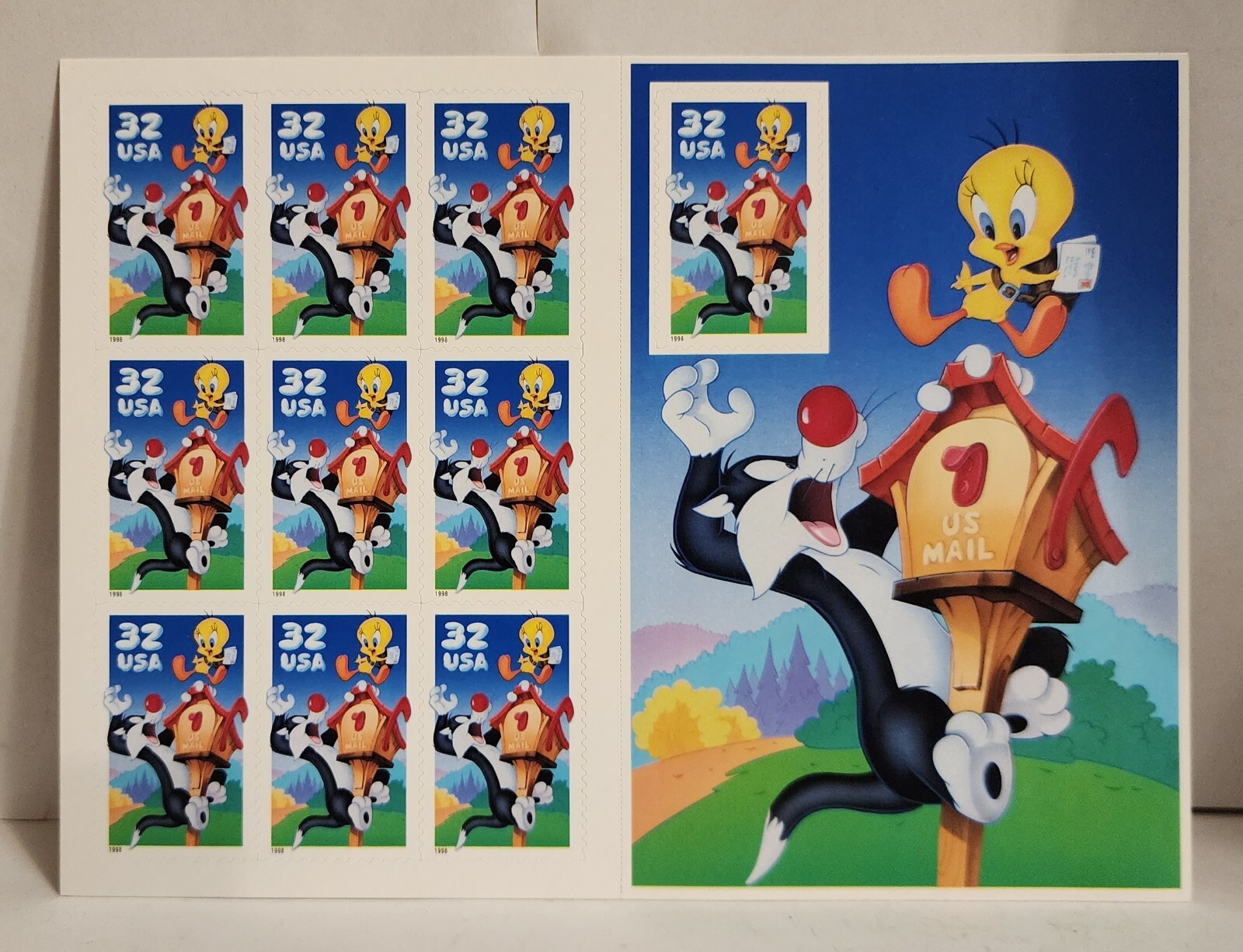 *** Sylvester and Tweety * 10, 32 Cent Stamp Sheet ***