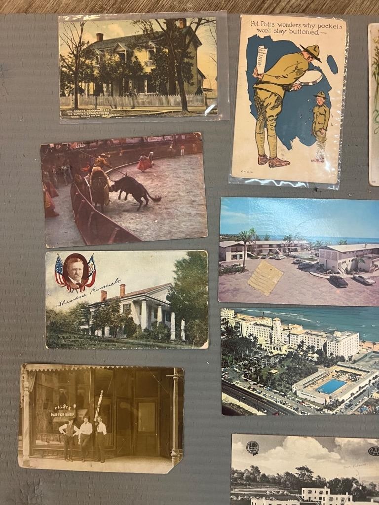 Lot of 17 postcards misc ages early 1900’s Stamps lincoln washington (B2024B)