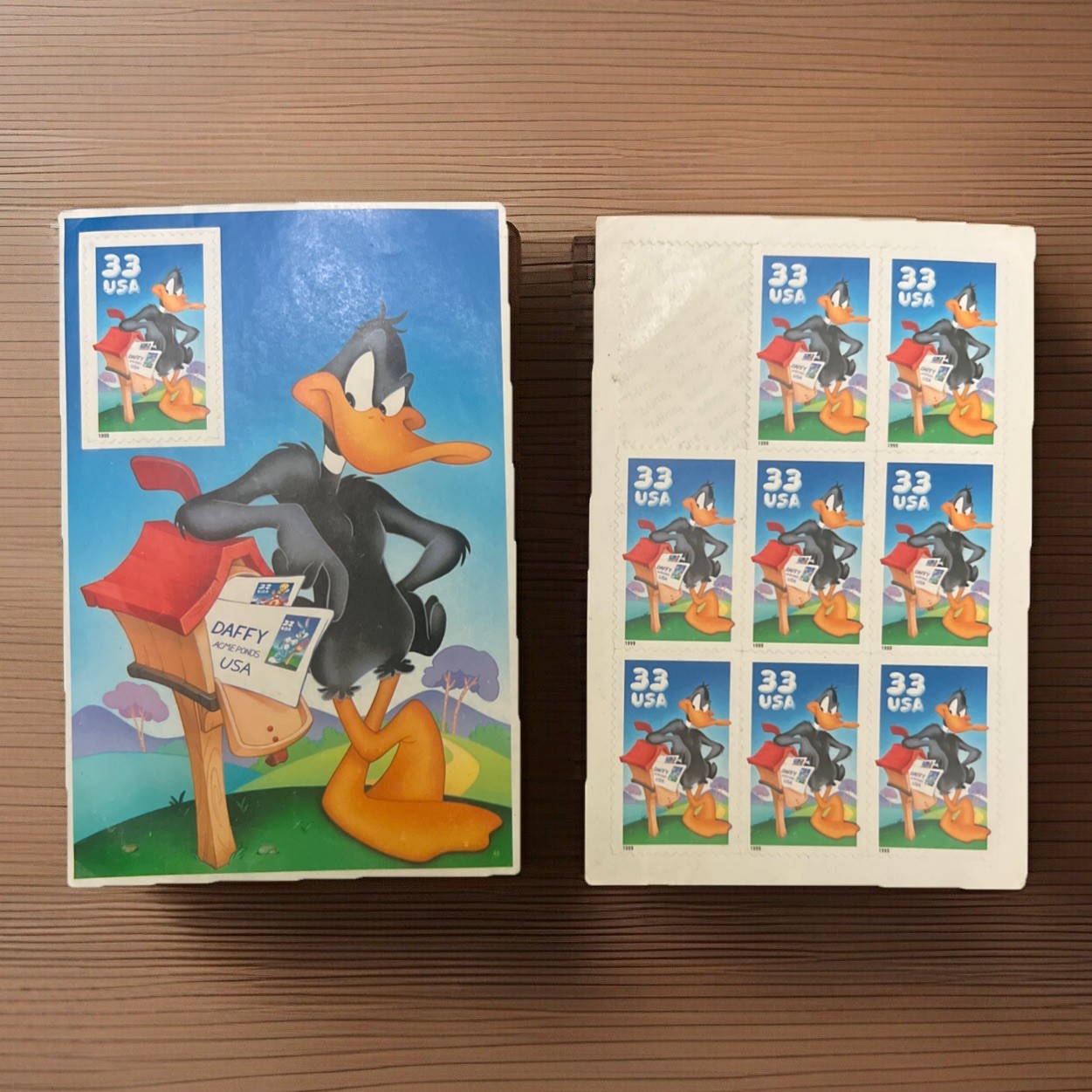 Vintage Looney Tunes Bugs Daffy Duck Stamps 1999