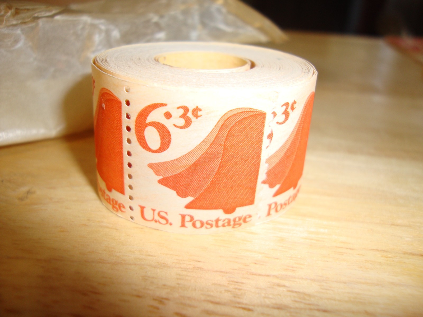 US Postage stamp rolls coil roll lot of 2 new/open (6c 7c) Vintage VTG