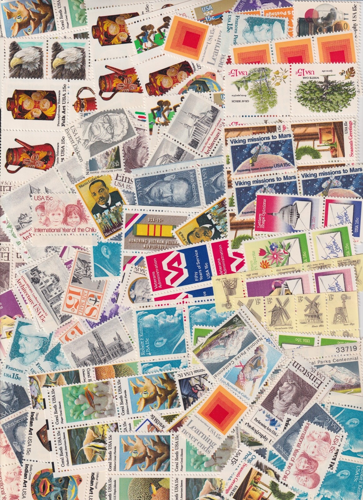 US DISCOUNT POSTAGE 100 x FIRST CLASS LETTER RATE IN FOUR STAMP COMBINATIONS