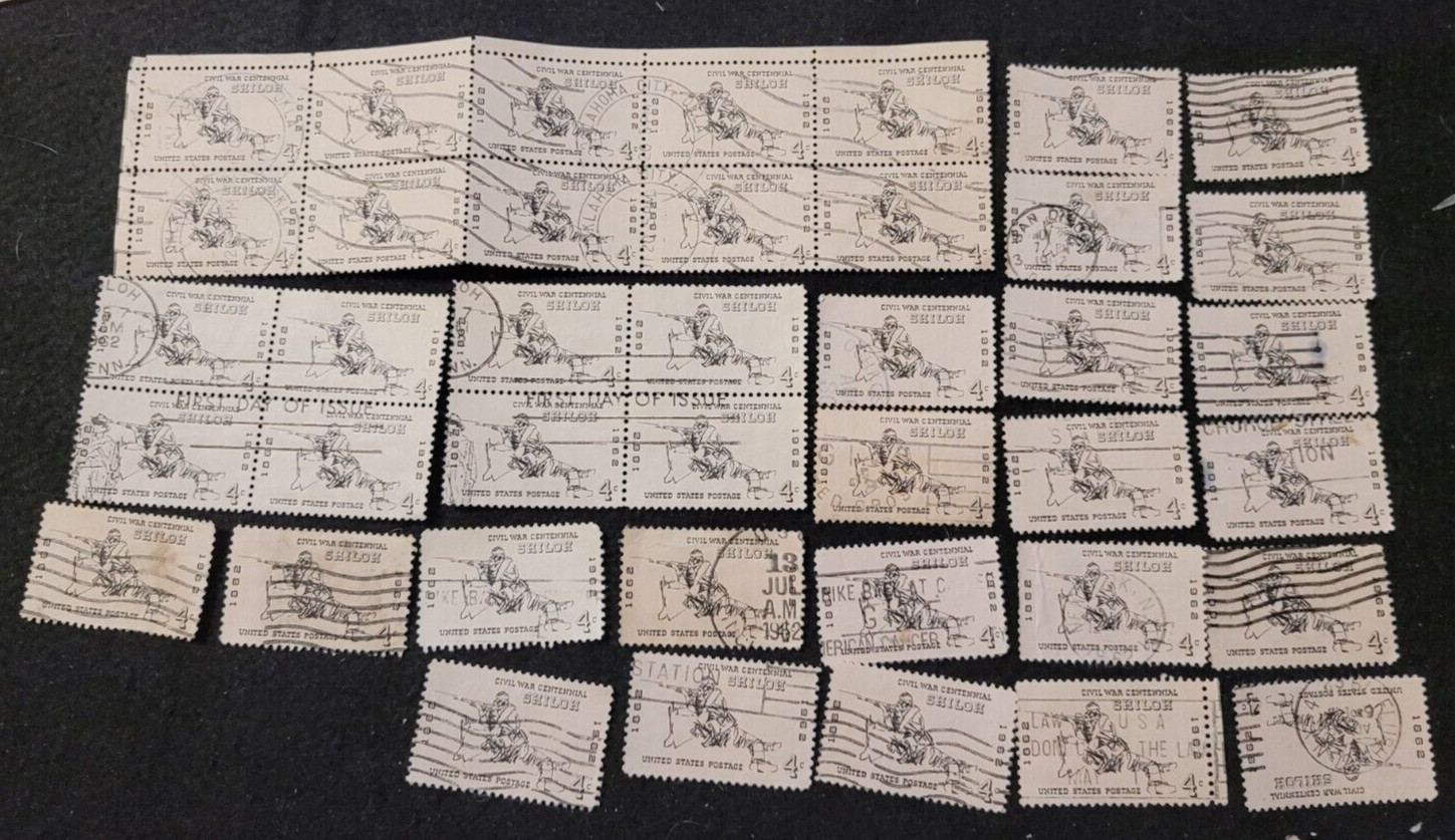 # 1179 – 1962 4c Civil War Centennial: Battle of Shiloh + 2 Free stamps