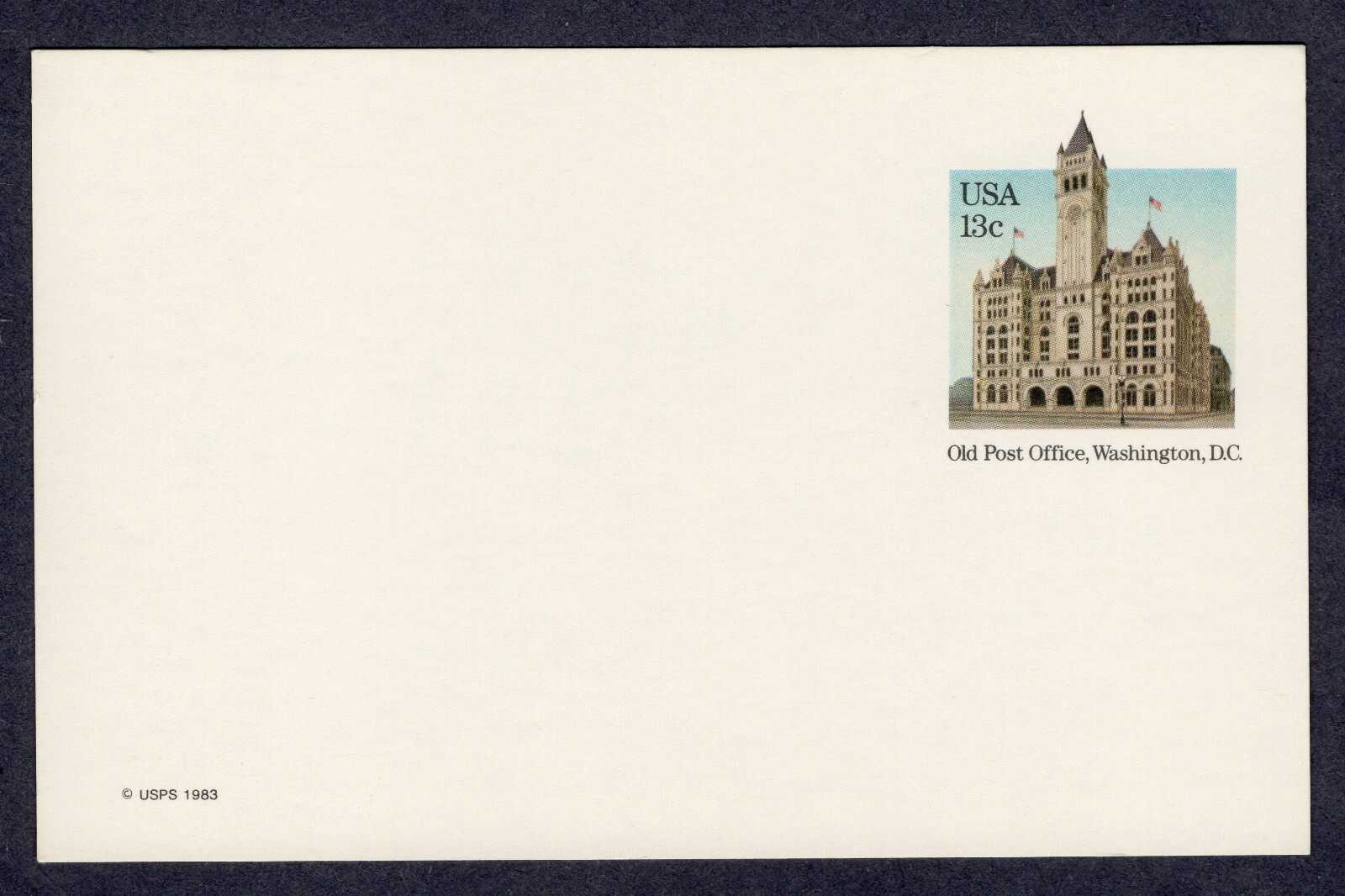 1983 Stamp #UX99 Old Post Office Washington,DC Postal Cards Mint