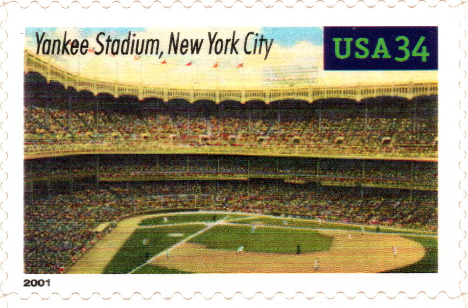 USA 2001 BASEBALL’S LEGENDARY PLAYING FIELDS 10 DIFFERENT, 20STAMPS SHEET MNH