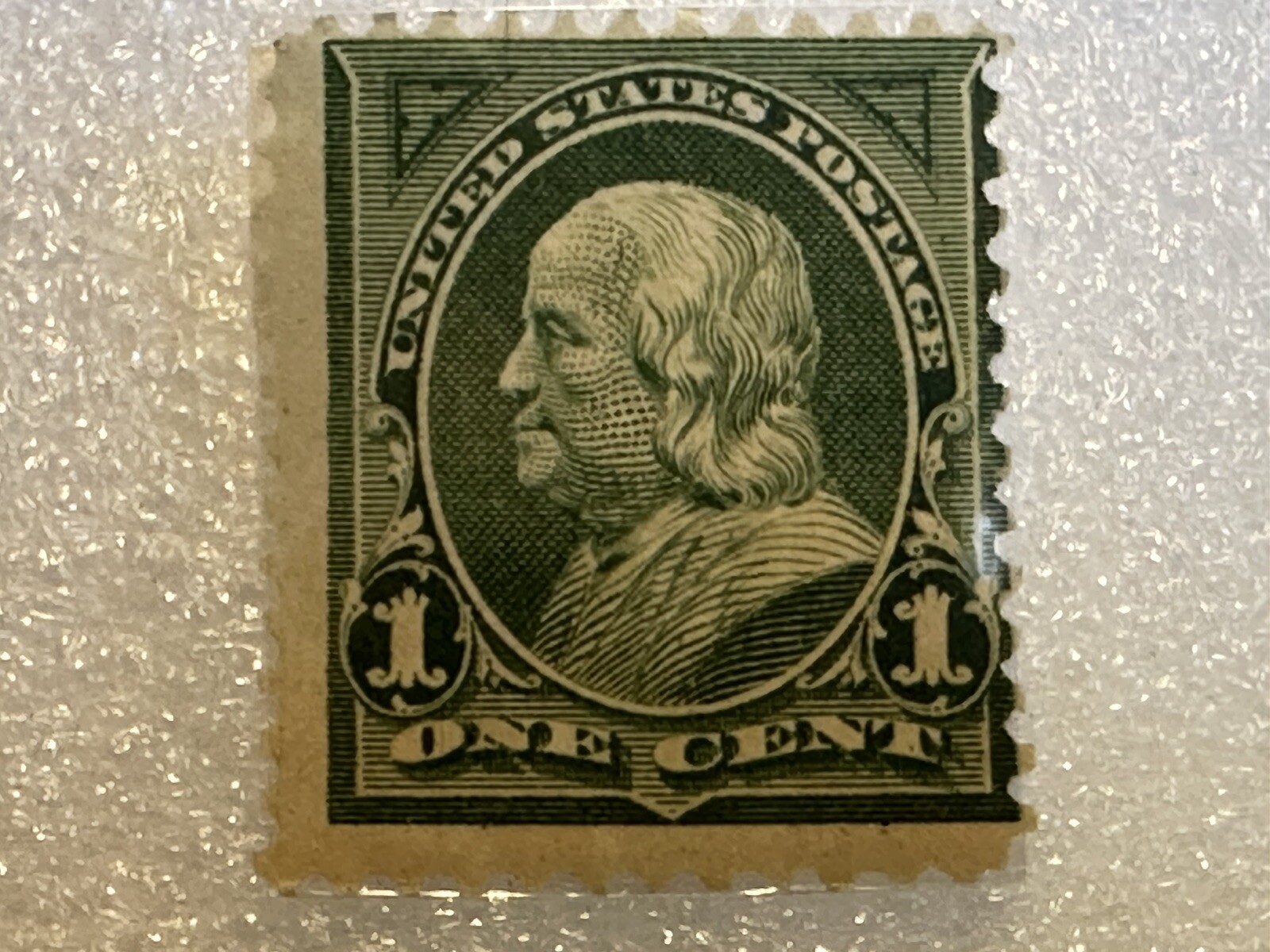 Vintage Scott 279 US Postage Unused Stamp One Cent Green Benjamin Franklin MNH