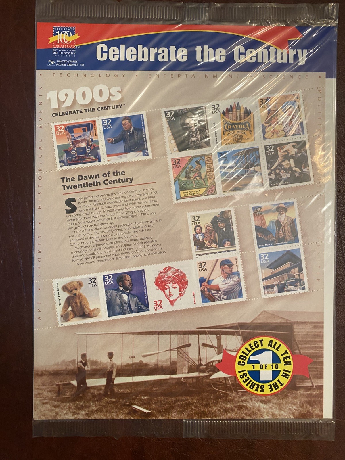 CELEBRATE THE CENTURY 1900-1990. Complete 10 Sheet Set US Stamps Factory Sealed