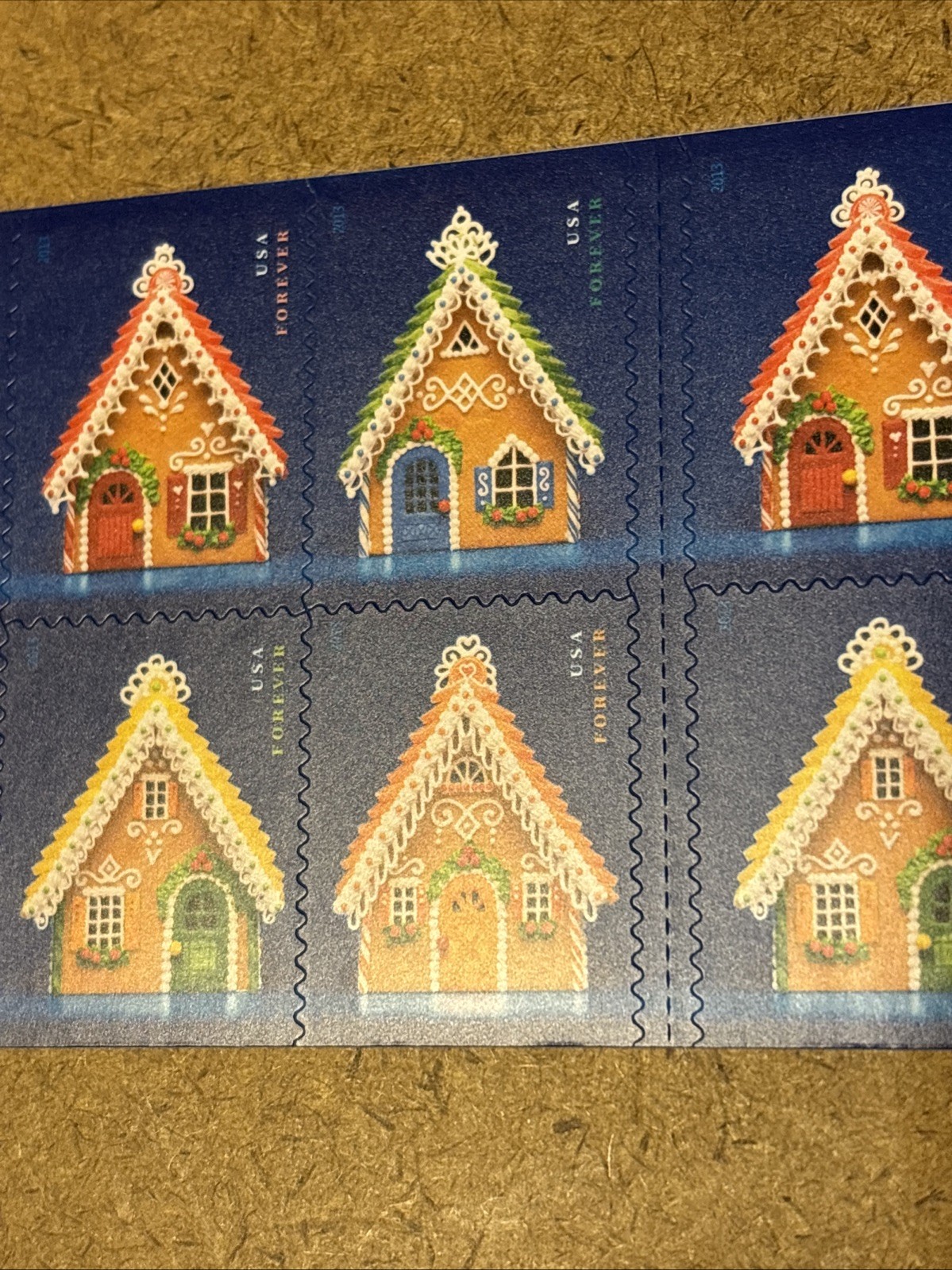 OUT OF PRINT! NEW 2013 GINGERBREAD HOUSES 20 USPS FOREVER STAMPS SHEET MNH XMAS