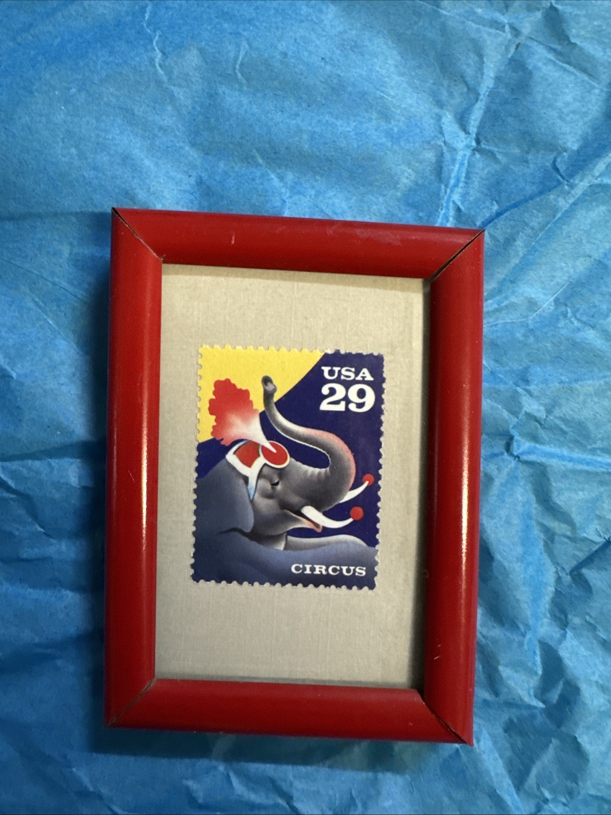 1993 Circus Elephant 29¢ USPS Stamp – Framed | Vintage Circus Poster Series