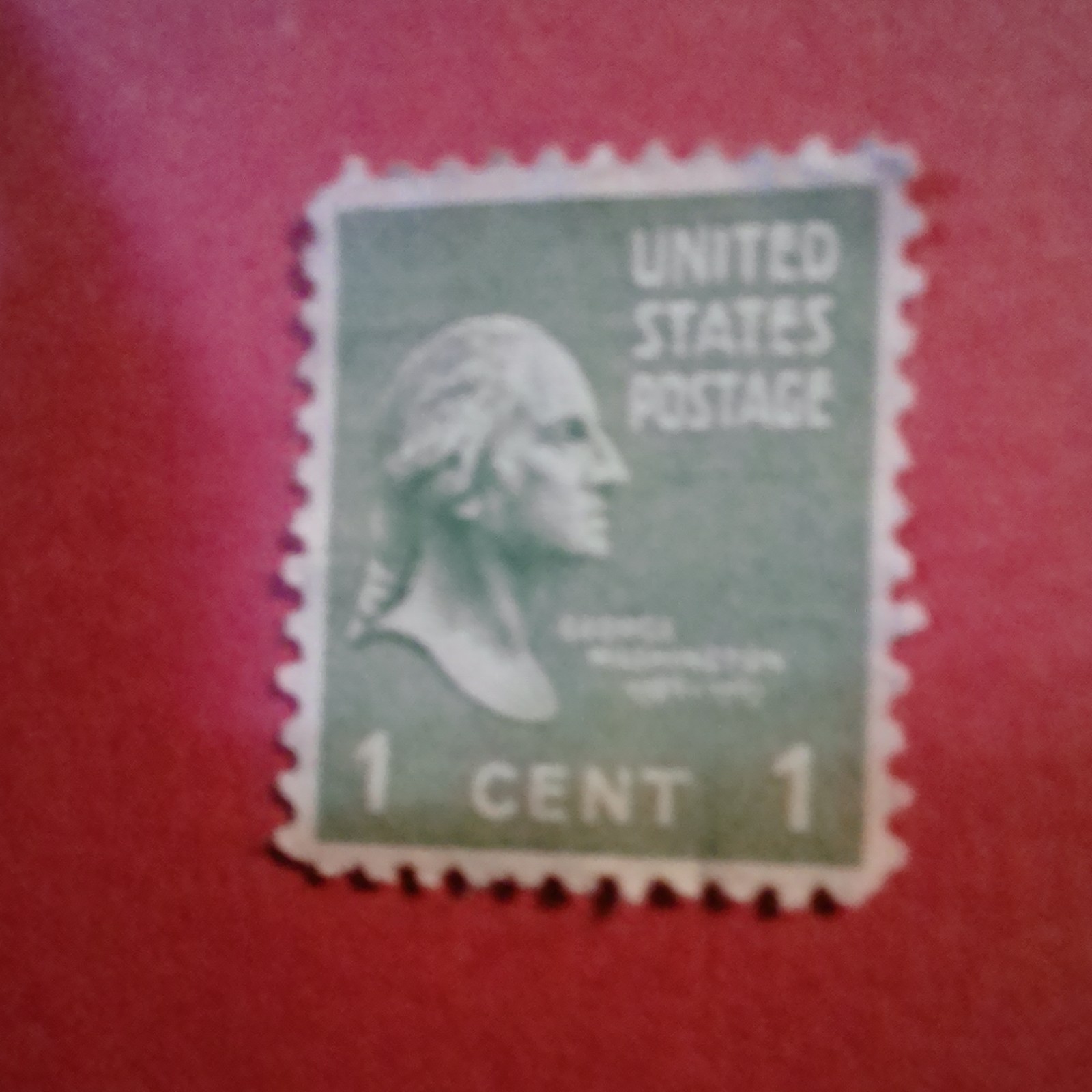 United States 1 Cent Green Washington Used Postage Stamp Single
