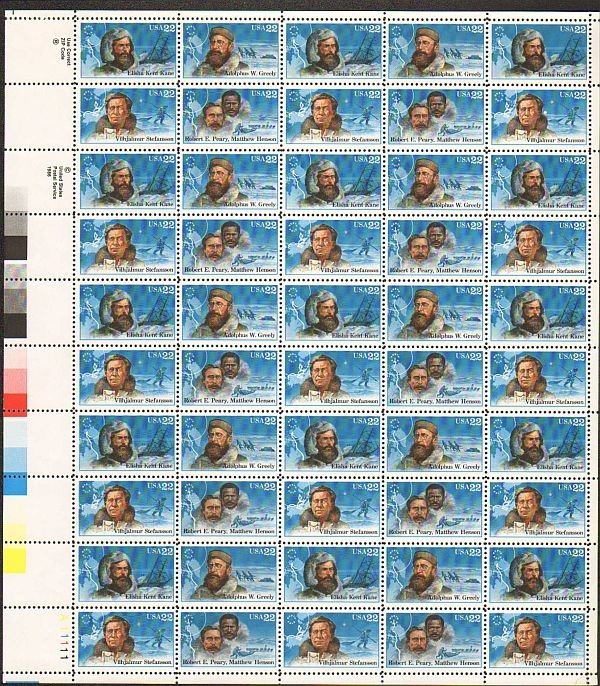 United States 22¢ ARCTIC EXPLORATION #2220-23 MNH Full SHEET FACE VALUE