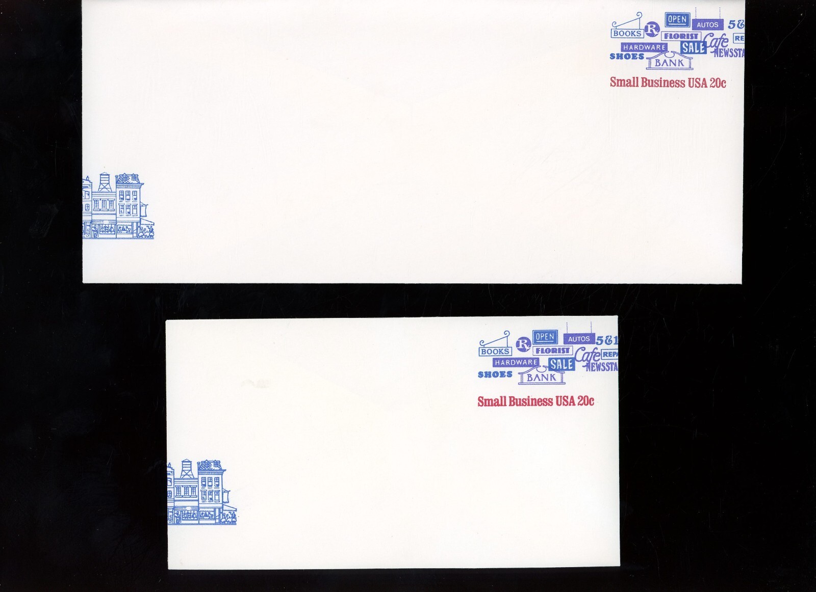 Scott U606, Small Business, 2- 20c envelopes.