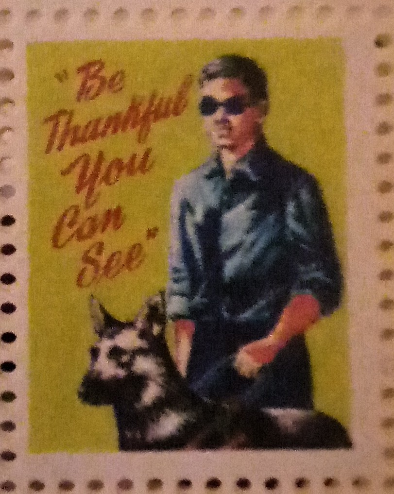 USA – 1941 Charity Stamp – Be Thankful You Can See . 400 stamps. 4.Blocks.of.100