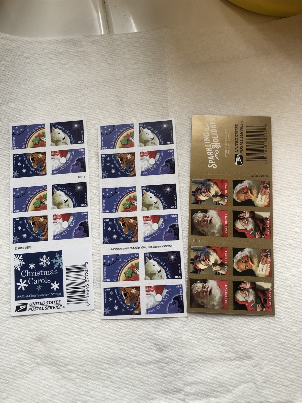 Forever Stamps,60 total,Christmas Holiday scenes.3 books.