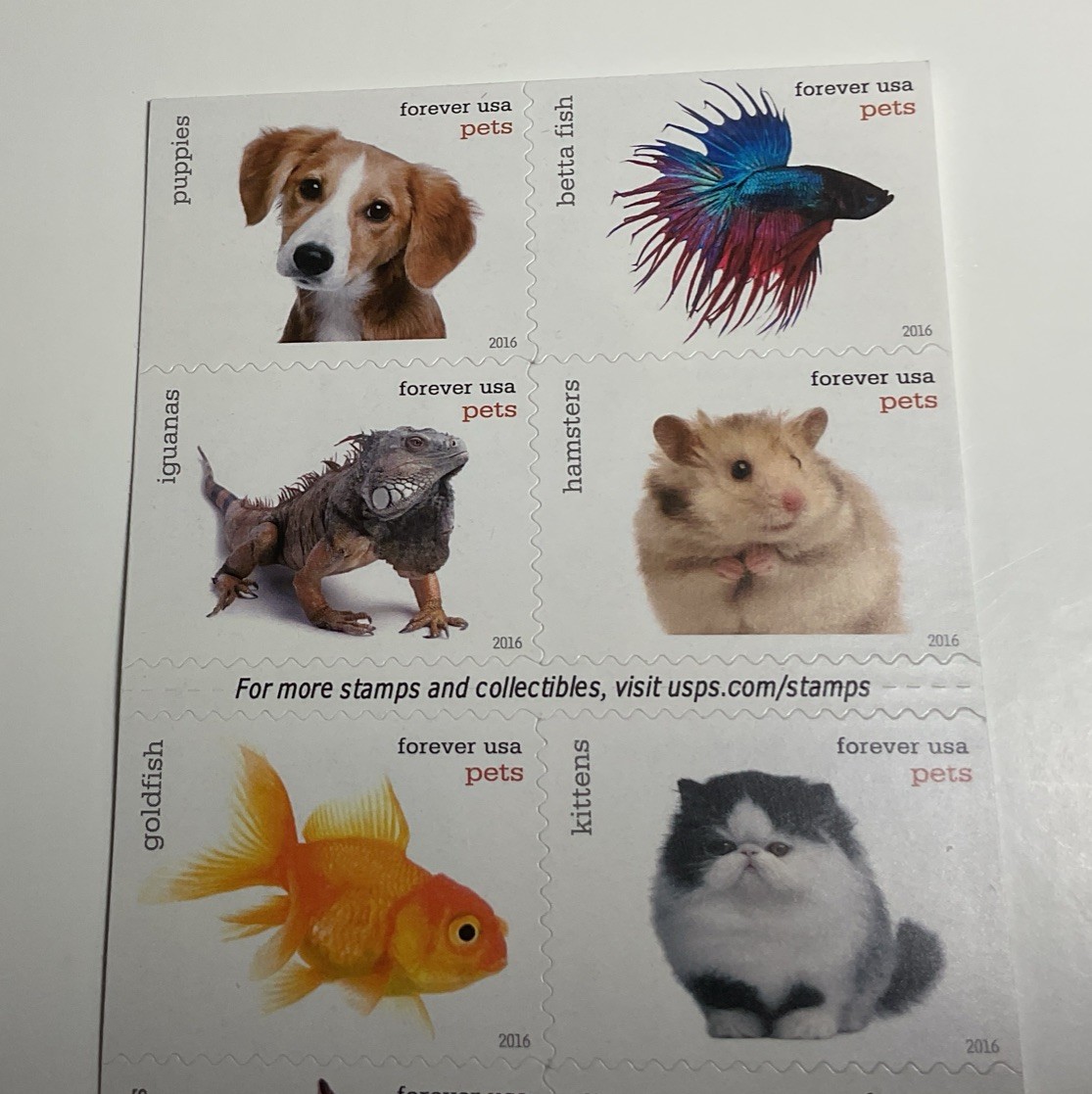 Authentic US SCOTT 5106 – 5125a PETS FOREVER STAMPS MNH 2016 All Different New