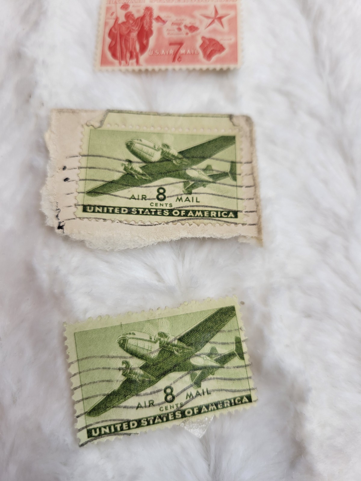 Vintage United States Airmail Stamp Collection Of 6 Used Stamps