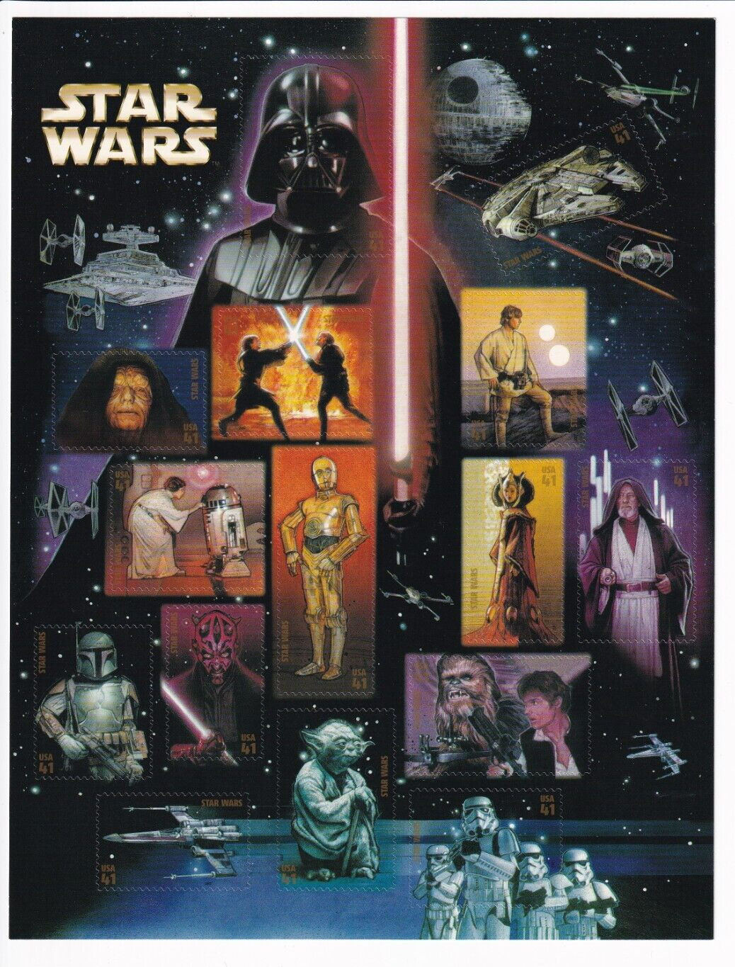 U.S.: Sc #4143, 41c Star Wars, MNH, Sheet of 15 (4143)