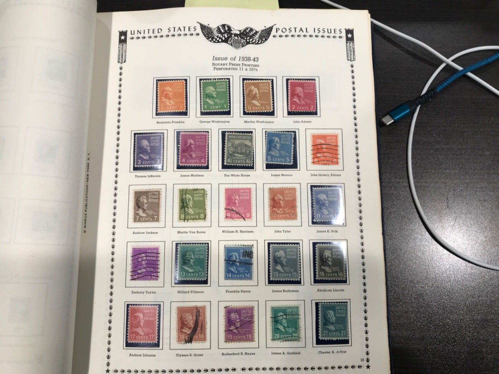 US Postal Issues/ Issue Of 1938-43 Perforated
