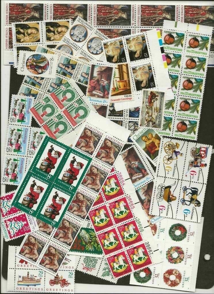 United States Postage Christmas Stamps Mixed Denominations $10.00 Face Value