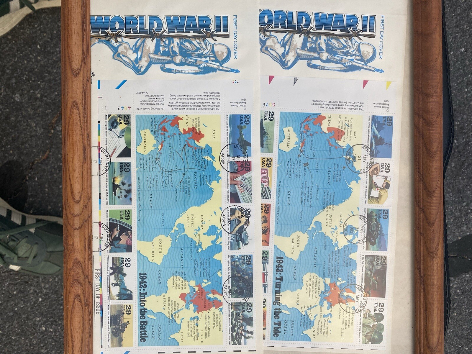 USPS 1944:ROAD TO VICTORY set2 full Sheet – MNH 1992/1993 frame