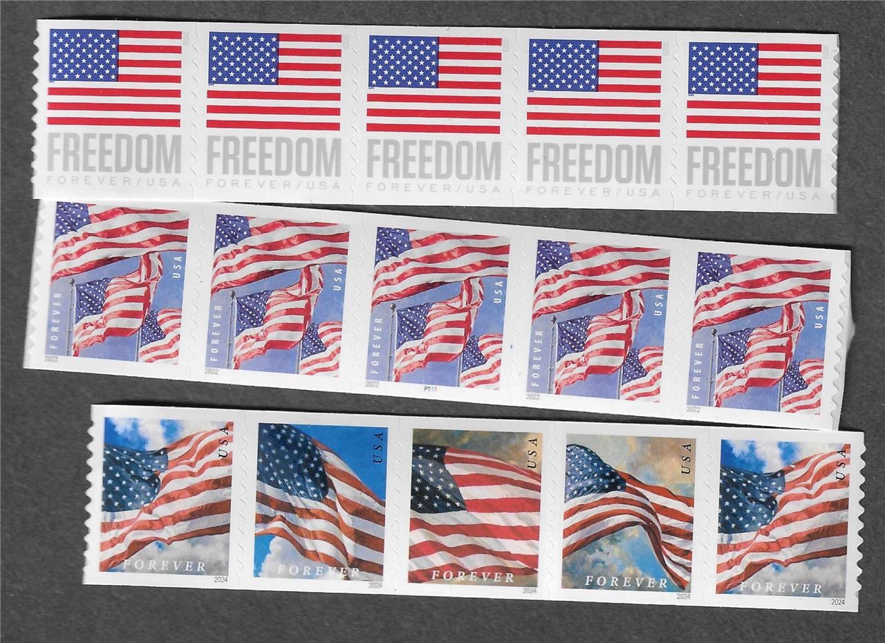 T&G STAMPS 15 US Forever Stamps Mint, Unused, Modern Good on Todays Mailings A1