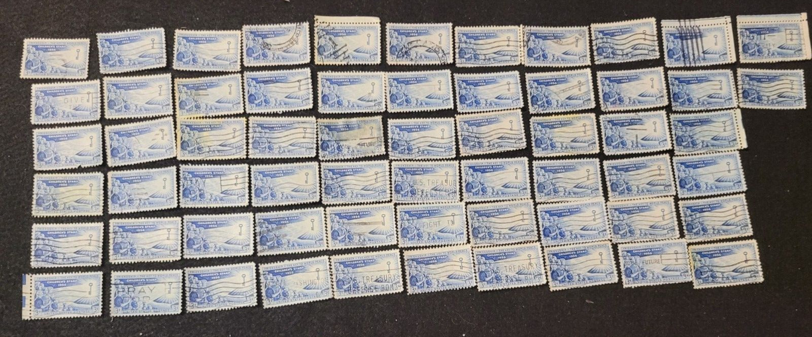 # 1085 – 1956 3¢ Children’s Issue Ronald Dias Used 1 Stamp + 2 FREE Stamps