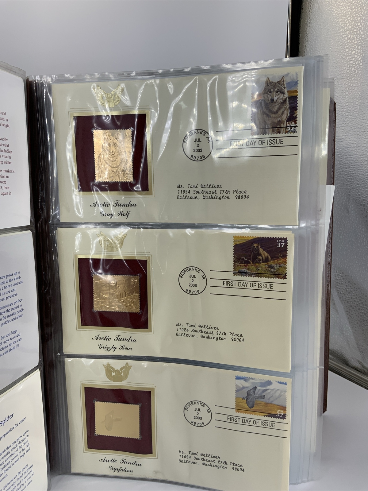 * 22k GOLD stamps Lot Of 26 Postal Commemorative Sosiety 2002-03