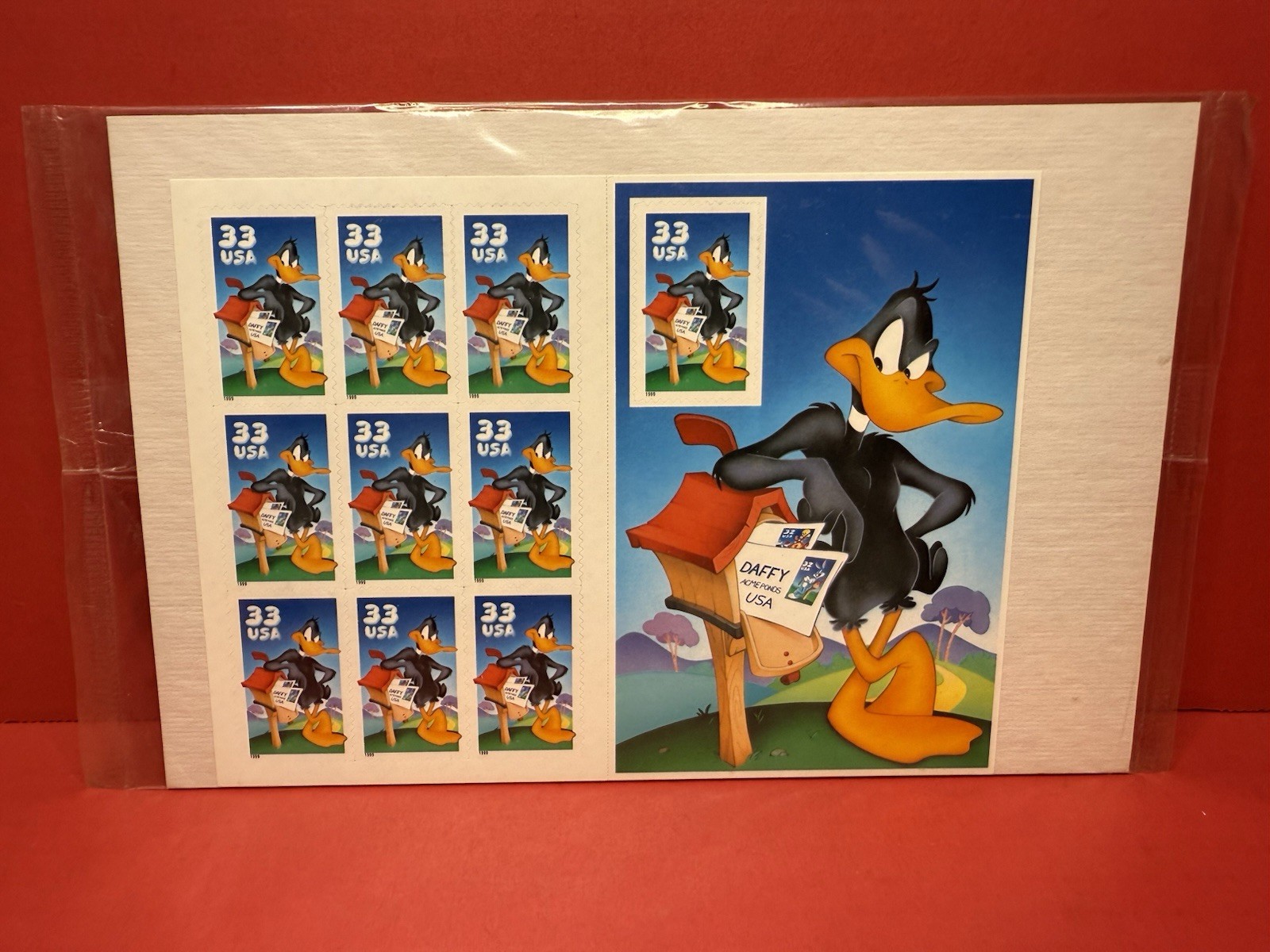 Postage lot of 4 Looney Tunes Sheets, Bugs Bunny Daffy Duck And More, Sealed