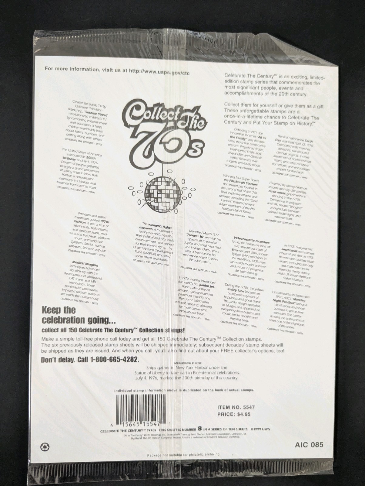 New Unopened CELEBRATE THE CENTURY 1900-1990 Complete 10 Sheet Set US Stamps USA