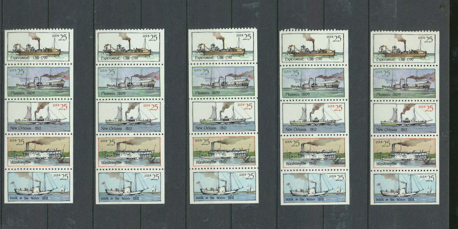 #2405-2409 Mint Never Hinged Steamboats Booklet Panes Wholesale LOT TEN Panes
