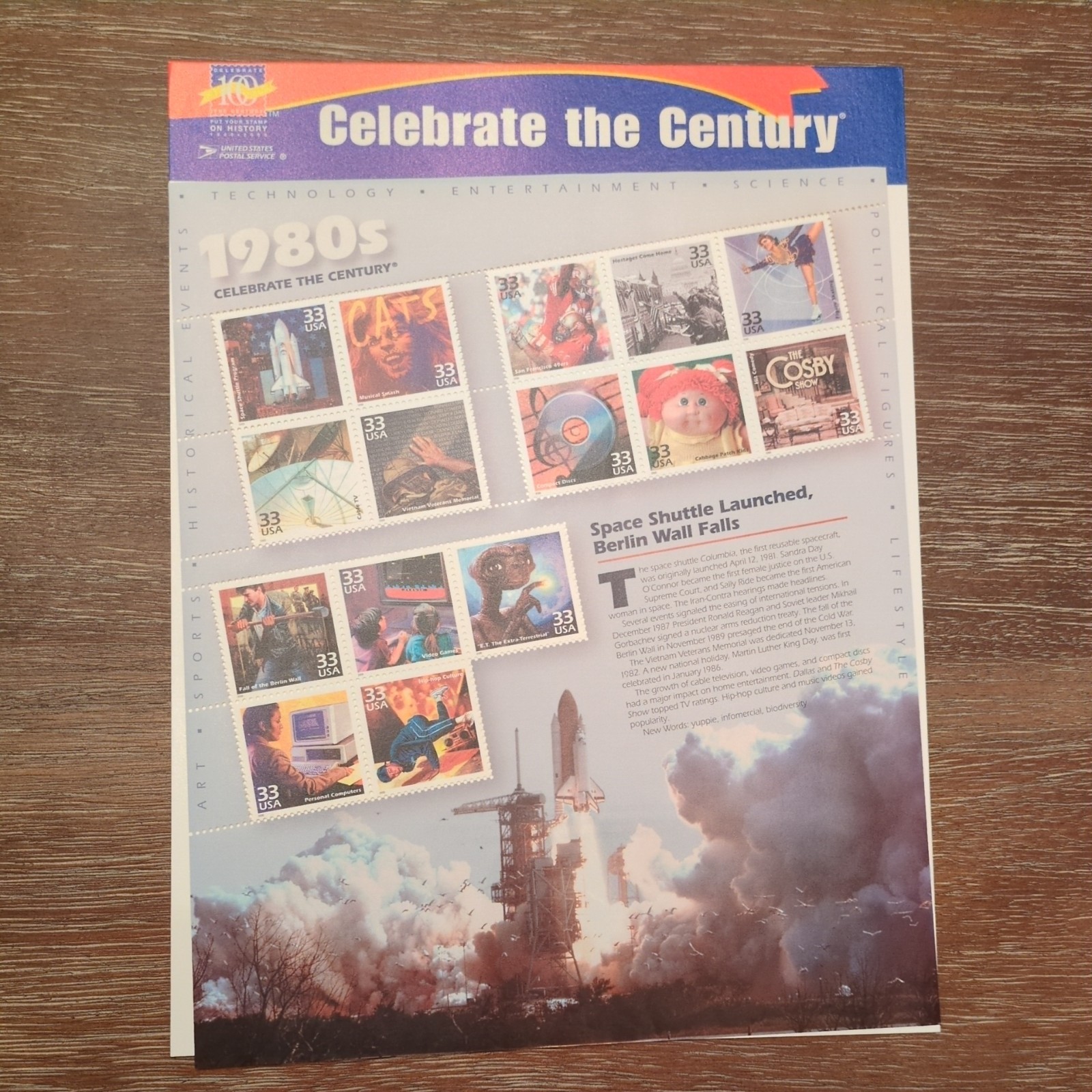 #3190 CELEBRATE THE CENTURY 1980’s 33¢ SHEET OF 15 MNH