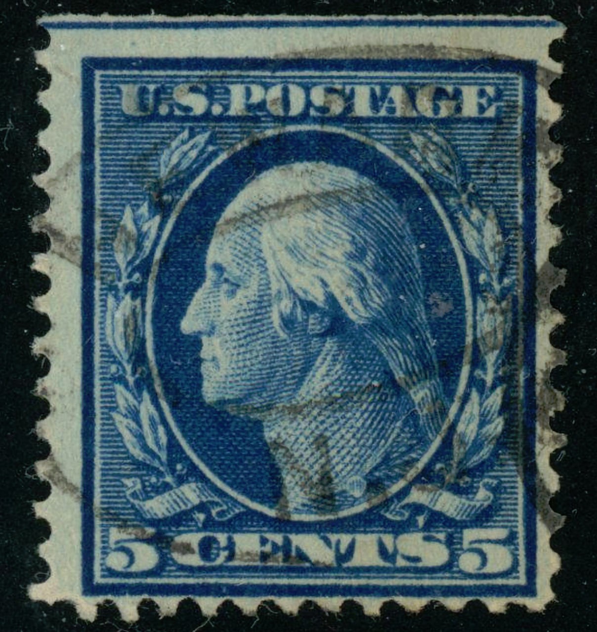 US SC # 378 5 cent George Washington light cancel as shown 1911