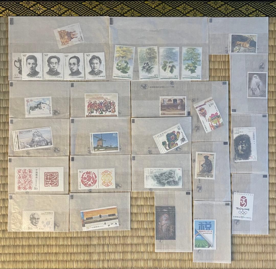 China Post, Chinese stamps, foreign stamps, 45 pieces, in good condition