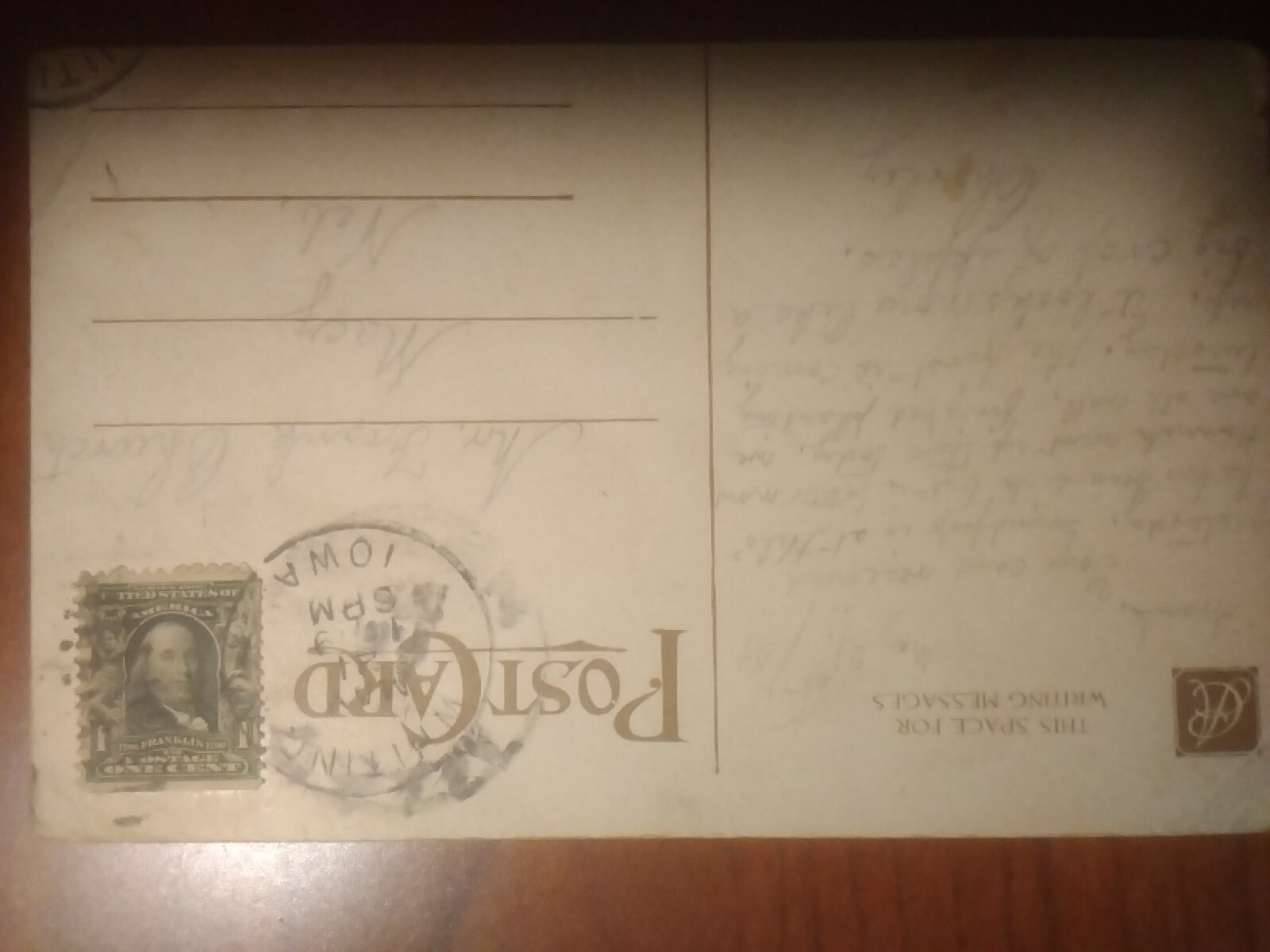 Rare Benjamin Franklin Green Stamp One Cent