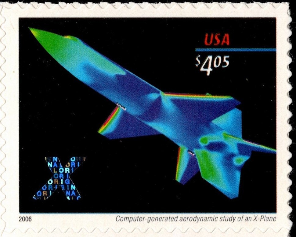 USA 2006 X-PLANE PRIORITY MAIL TWO STAMPS $4.05 SC 4018 SELF ADHESIVE MNH