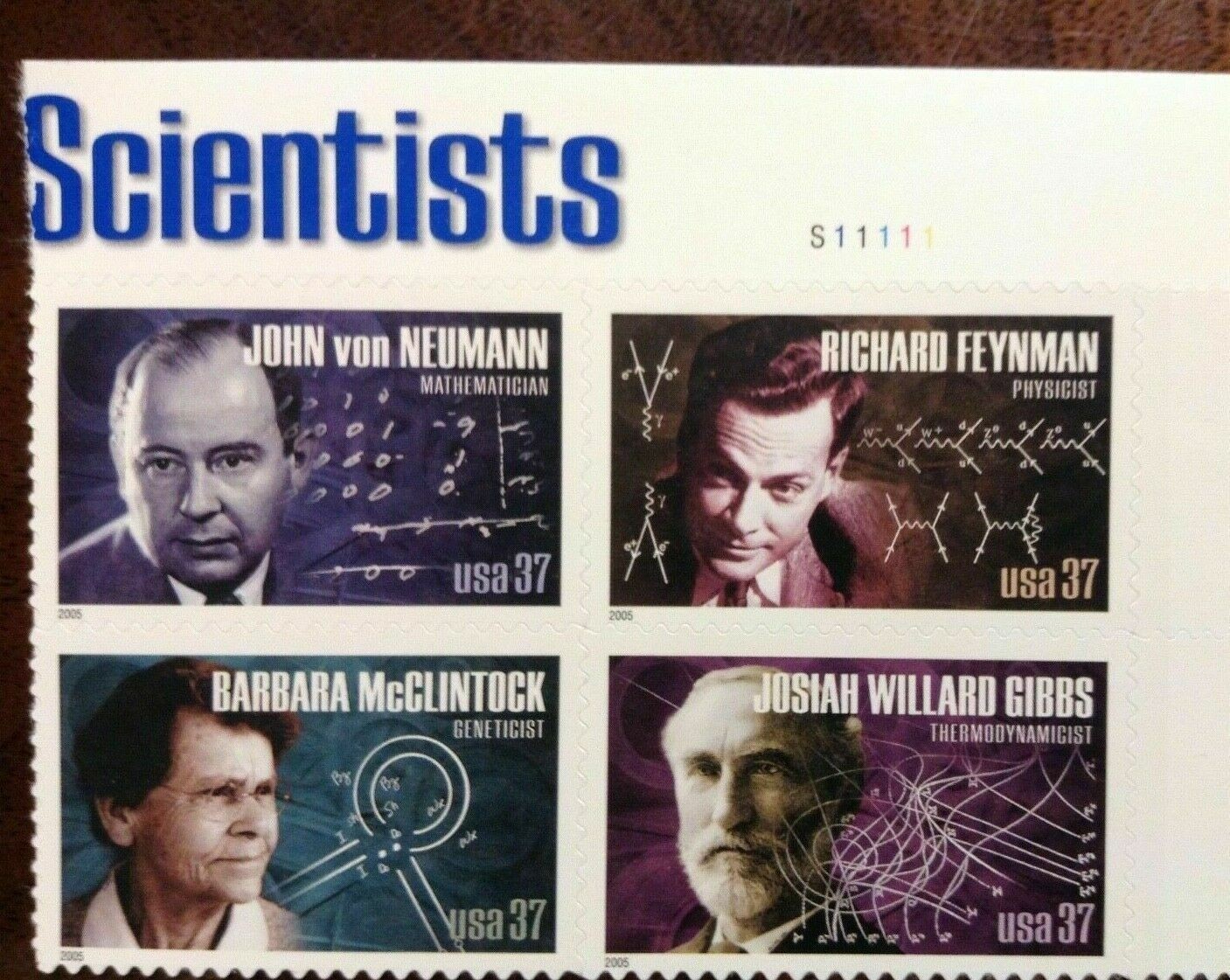 Four Sheets x 20 = 80 of AMERICAN SCIENTISTS 37¢ US Postage Stamps. Sc 3906-3909