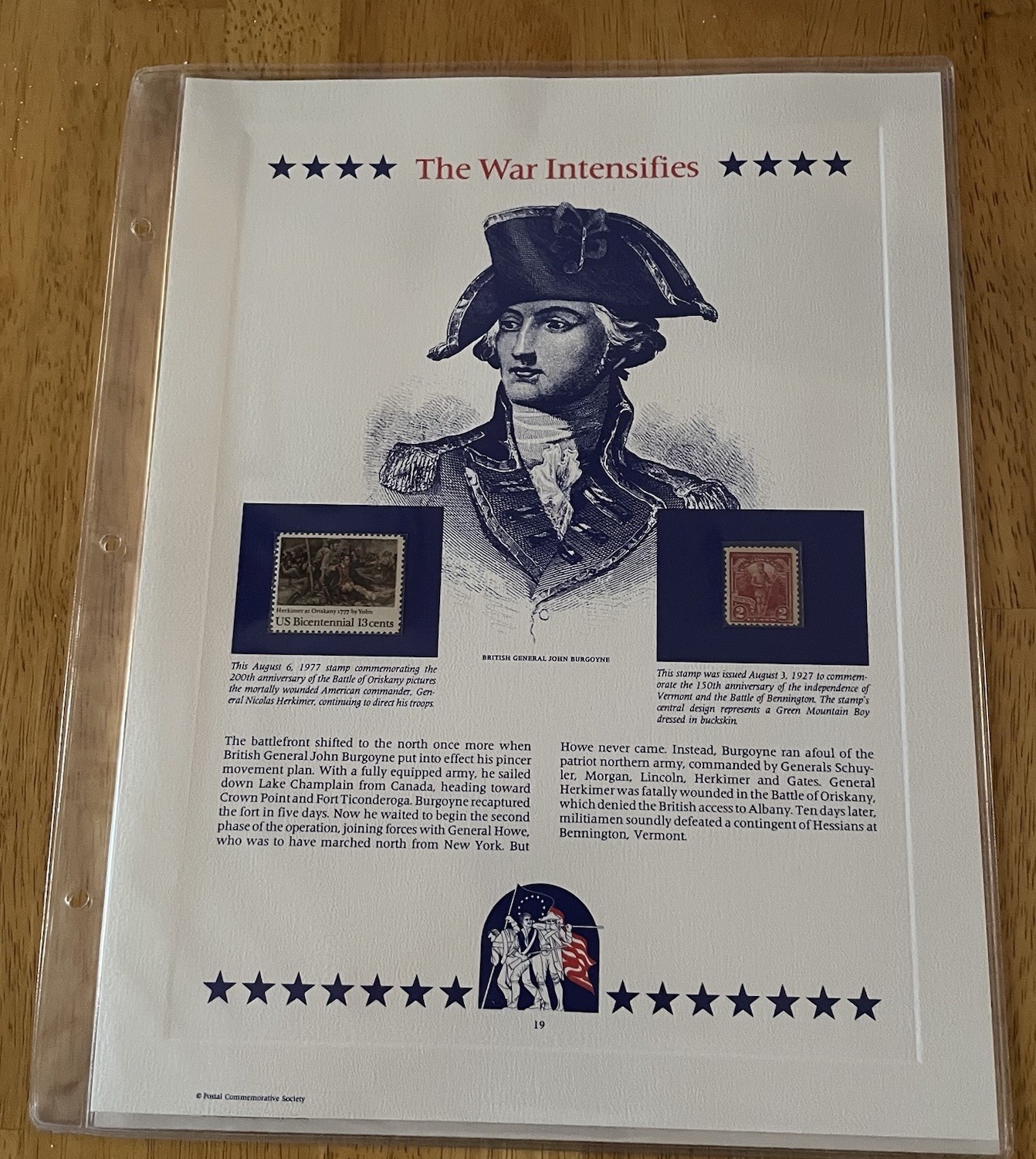 USA Stamp Series Panel The War IntensifiesPostal Commemorative Society Pg 19