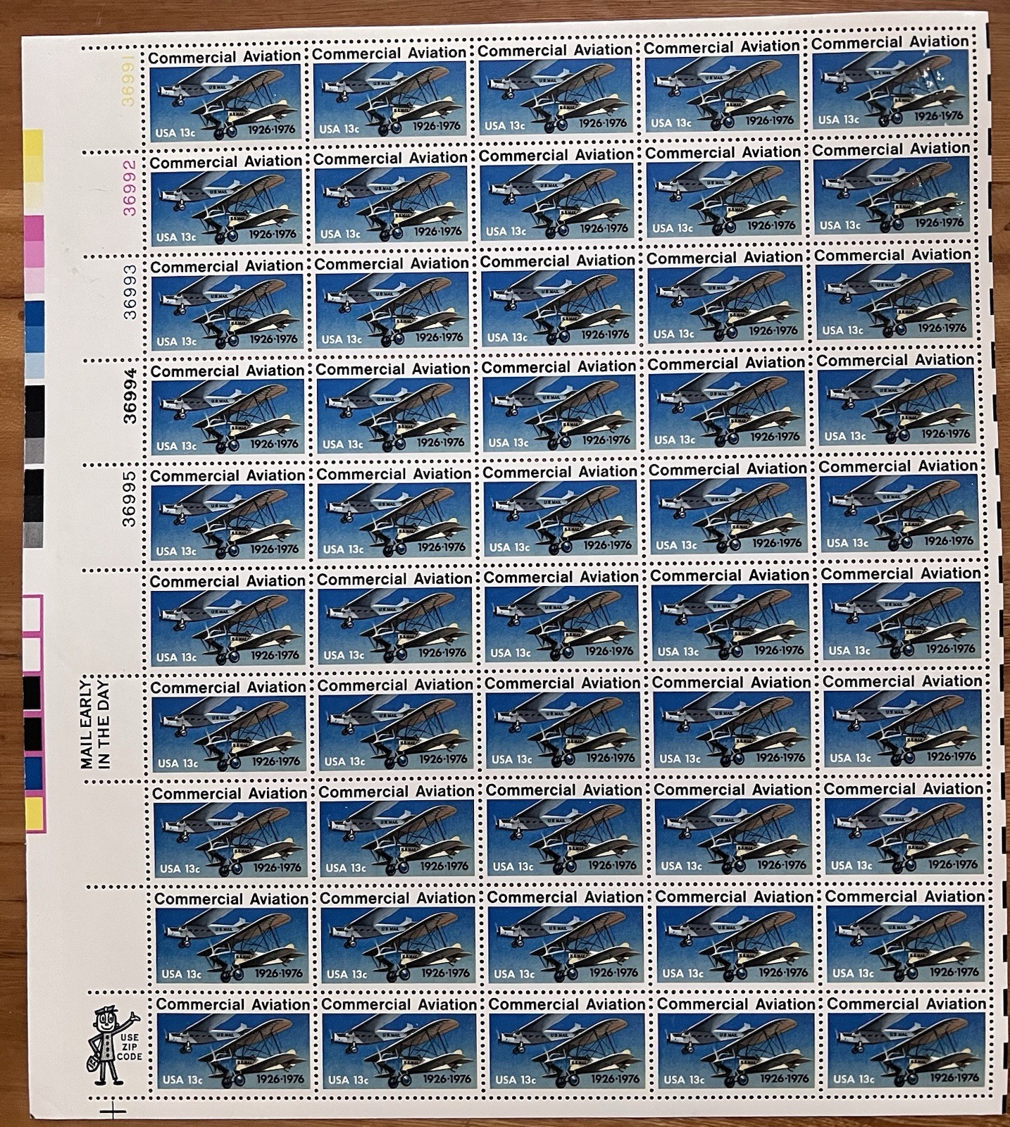 Commercial Aviation – Scott 1684 – Mint sheet of 50 stamps – Free shipping