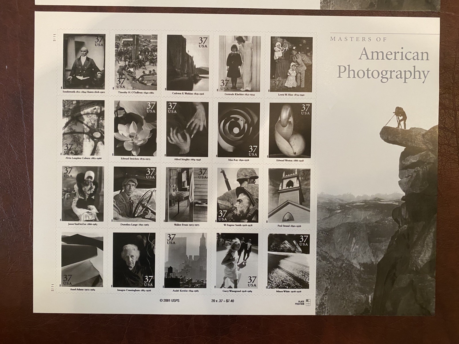 American Photography US Postage Stamp Lot of 2 Sheets