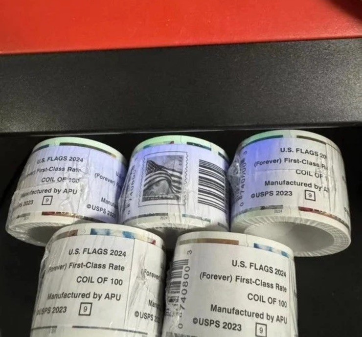 2024 USPS FOREVER RATE FLAGS STAMPS Scott #5871-74 (MNH) -100 PCS ROLL