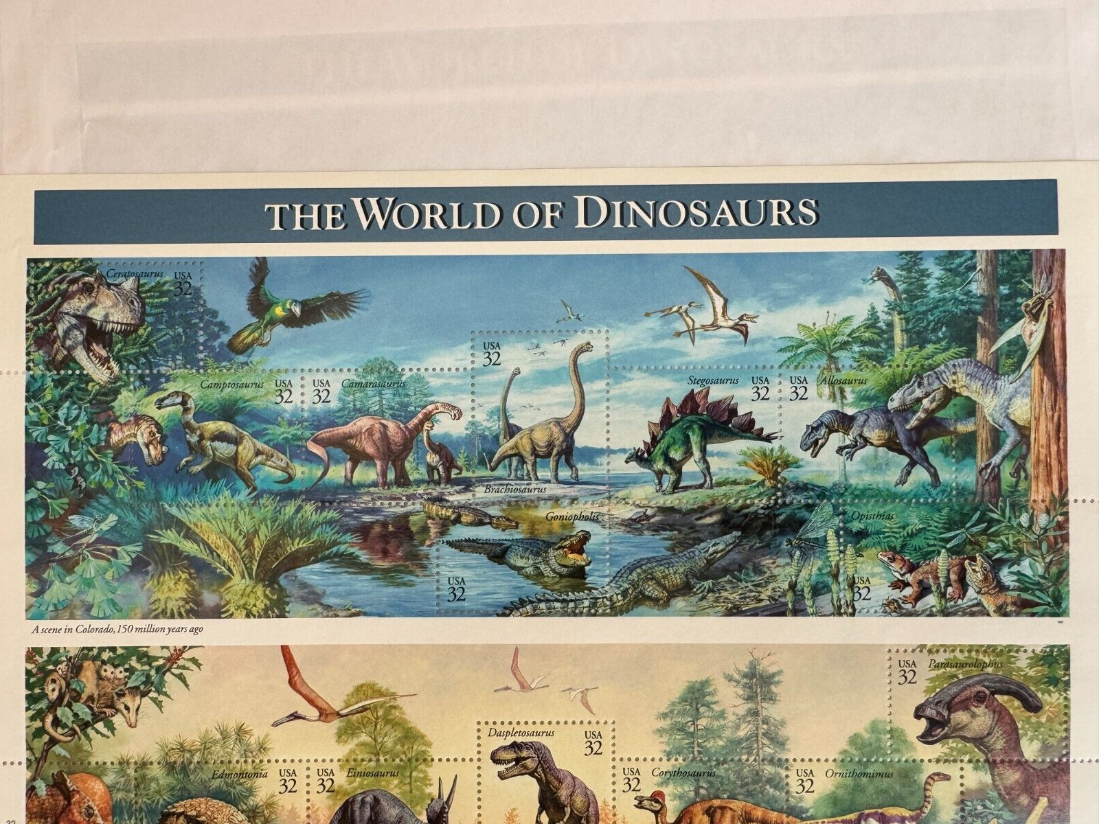 4 Sheets x 15 = 75 THE WORLD OF DINOSAURS 32¢ US Postage Stamps Sc # 3136 MNH