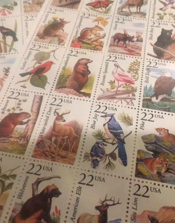 10 .22 Animal Stamps For Holiday, Wedding And Valentine Mail