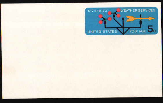 1970 5c Postal Card – Weather Services Scott #UX57 FD084
