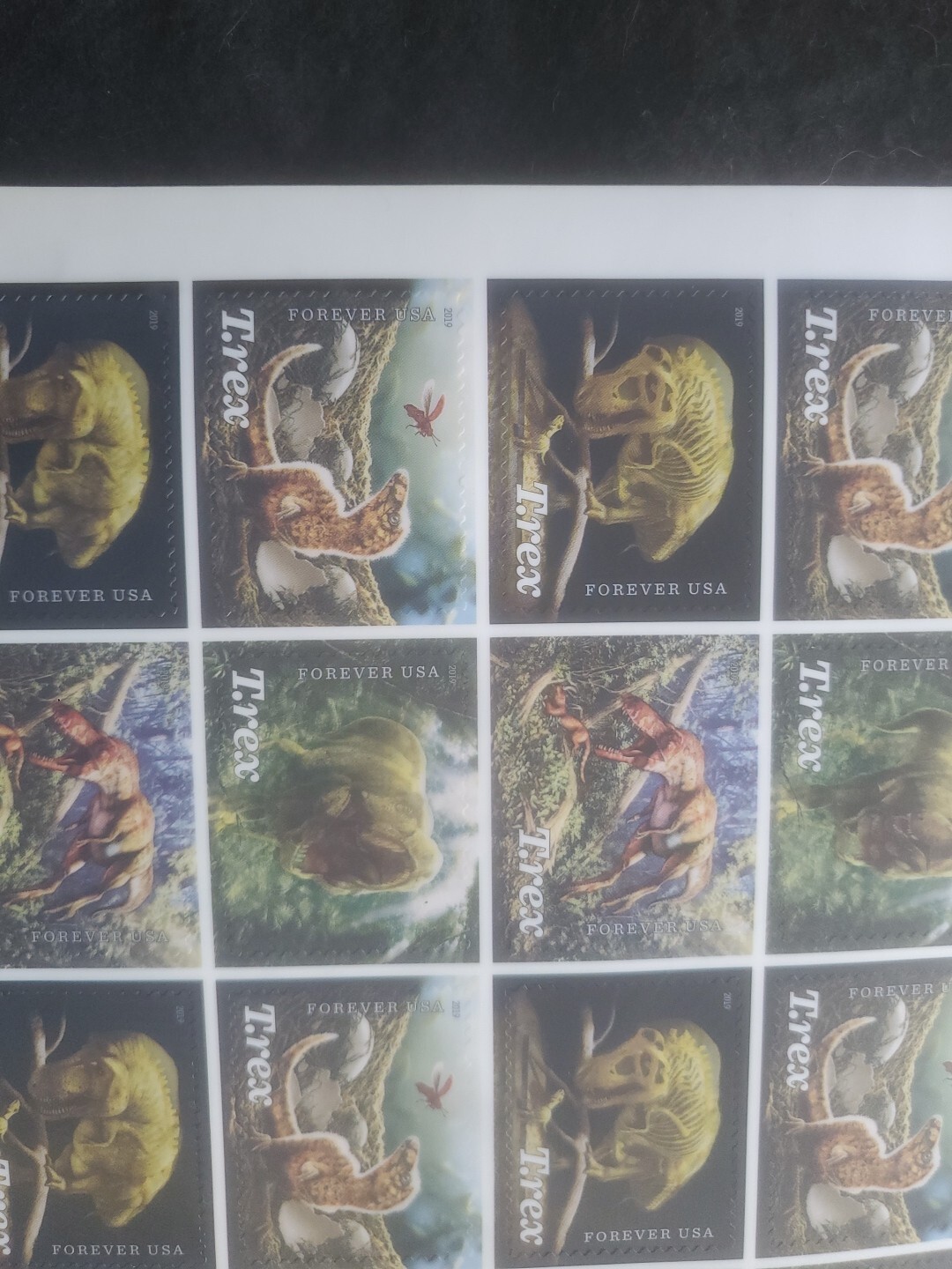2019 FULL SHEET MINT USPS FOREVER STAMPS – TYRANNOSAURUS REX