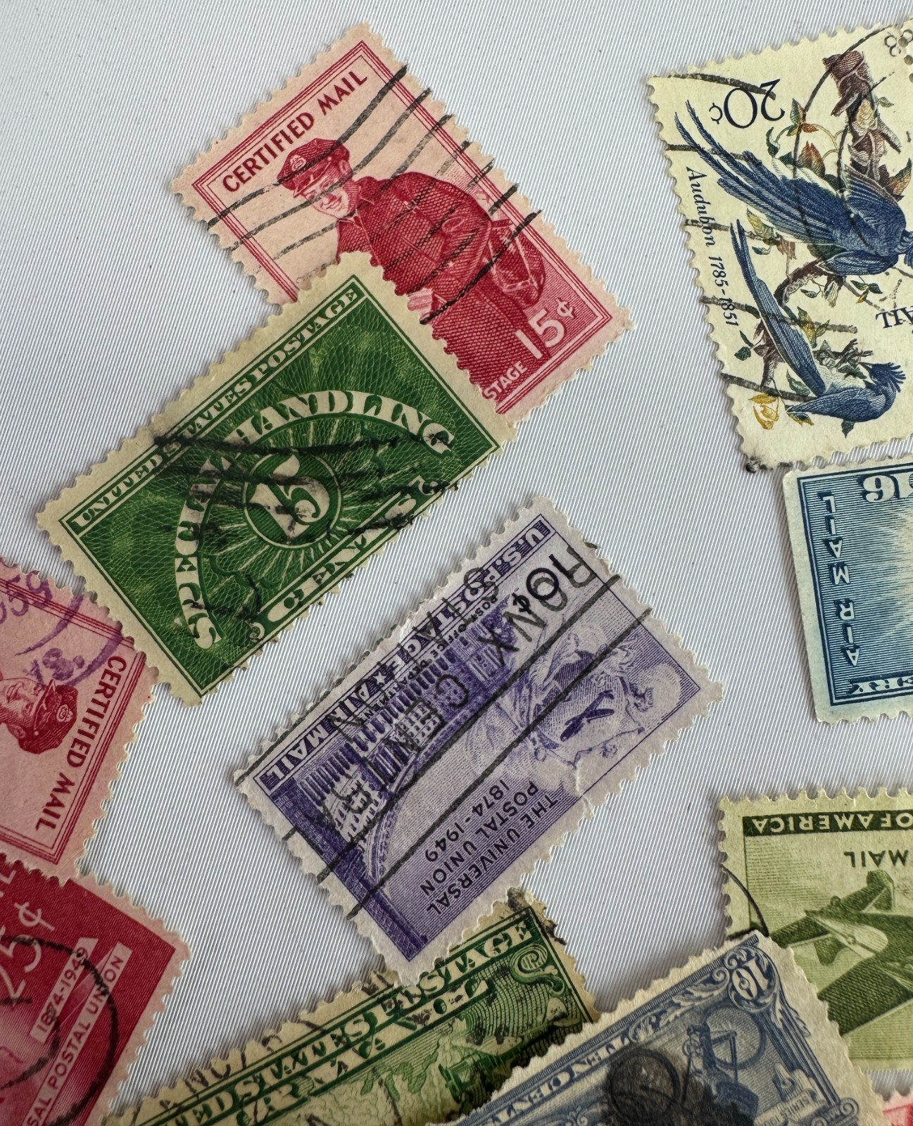 Large Vintage US Air Mail and Transportation Stamp Lot 100+ Used Scott C-Series