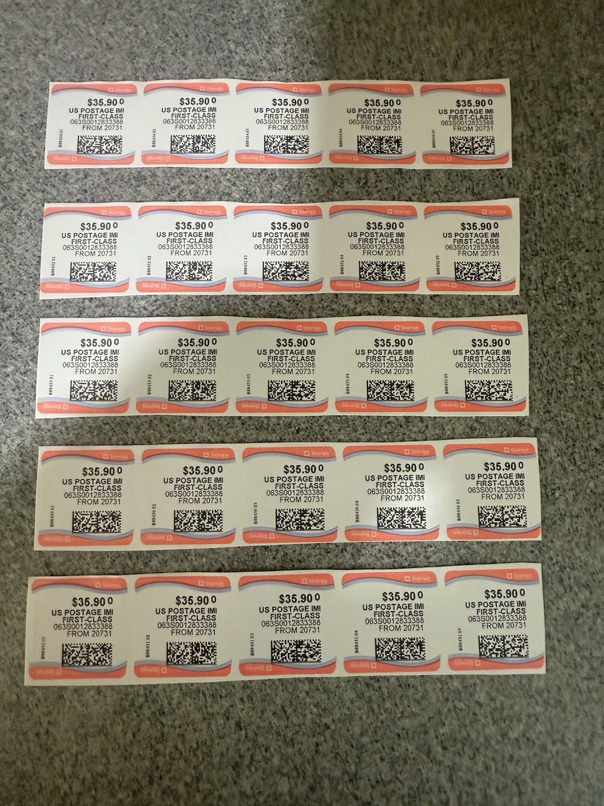 Express Overnight Discount Stamps $35.90 Face Value One Day Express Delivered!