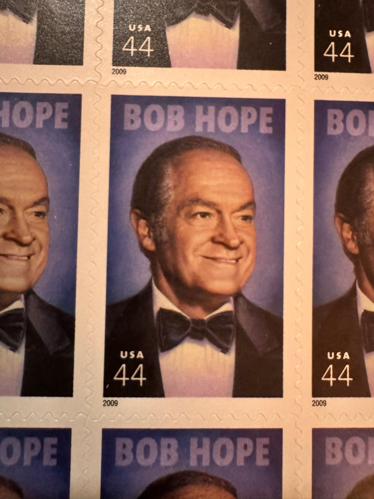 USPS 2009 Bob Hope 44¢ Commemorative Stamp Sheet – Thanks for the Memory MNH