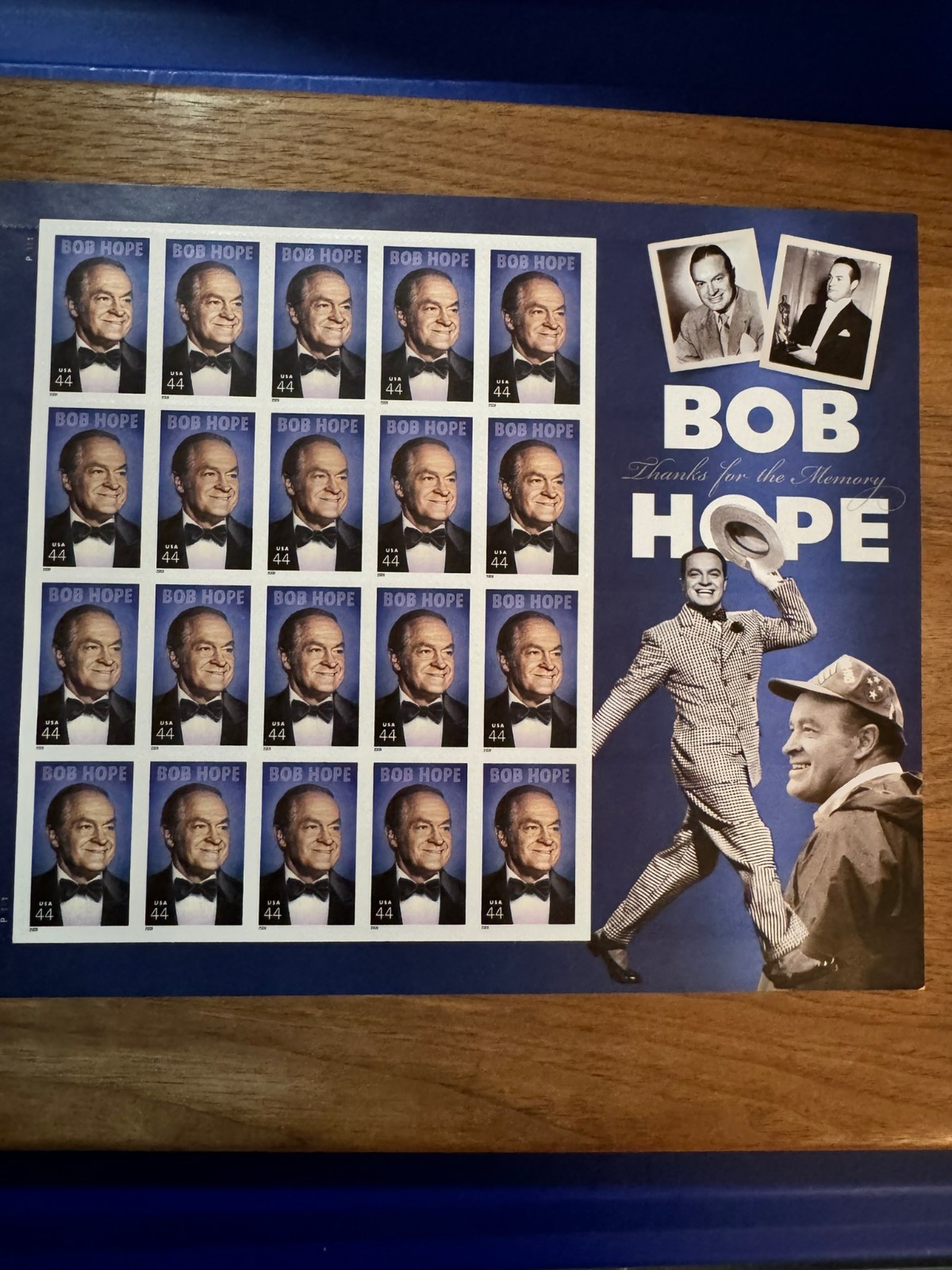 USPS 2009 Bob Hope 44¢ Commemorative Stamp Sheet – Thanks for the Memory MNH