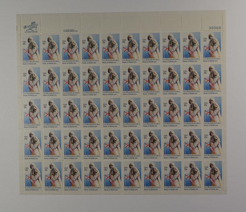 US SCOTT 1826 PANE OF 50 BATTLE OF MOBILE STAMPS 15 CENT FACE MNH