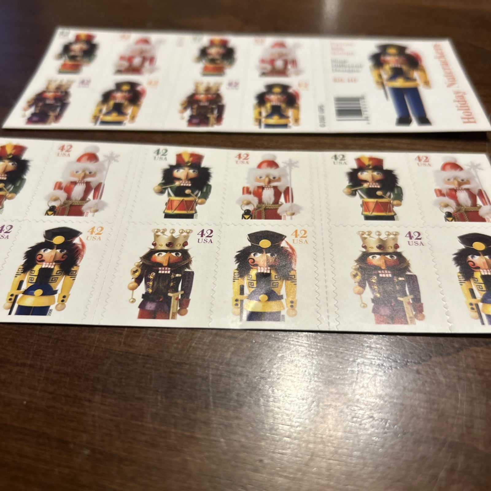 Christmas Nutcrackers | 2 Booklets of 20 = 40 Stamps 42¢ | #4360-4363b FV$16.80