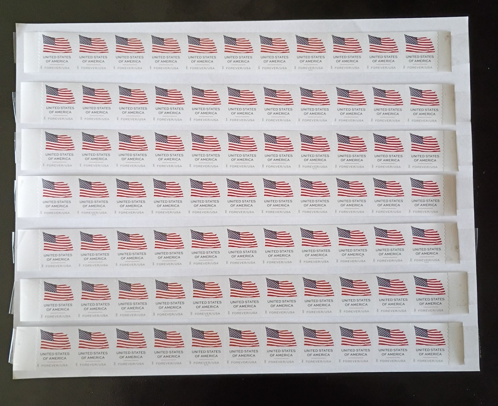 Sheet of 77 Genuine USPS Forever Stamps 2025 USA Flag Postage